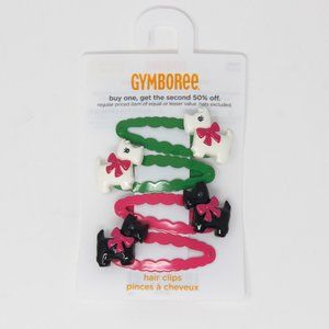 NWT Gymboree hair snap clips Cheery All the Way scottie dog 4pk barettes